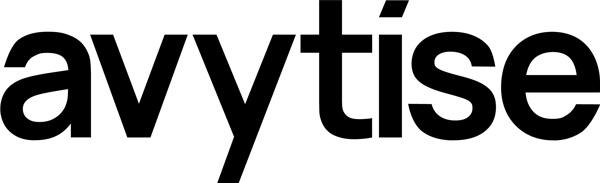 Das Logo der Werbeagentur avytise in schwarz auf weißem Hintergrund.